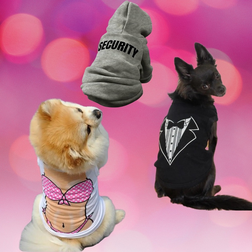 Pup Trio of Cuteness - Set of 3 novelty pet shirts